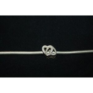 Pandora Entwined Hearts Charm Women Silver Cubic Zirconia Interlocking 791880CZ